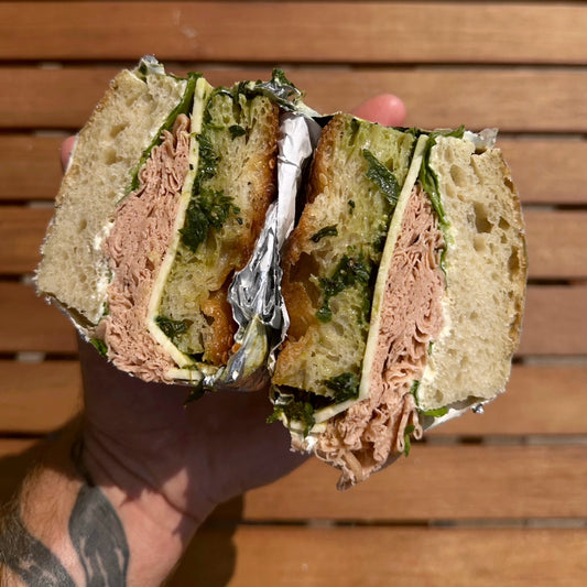 Rotating Sandwich: Mortadella Pesto